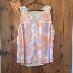 3/$20 bundle deal!!!!!! Candie's Pink and Purple Tie-Dye Tank Top